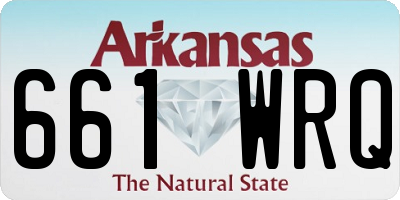 AR license plate 661WRQ