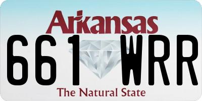 AR license plate 661WRR