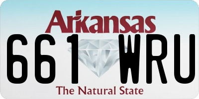 AR license plate 661WRU