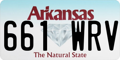 AR license plate 661WRV