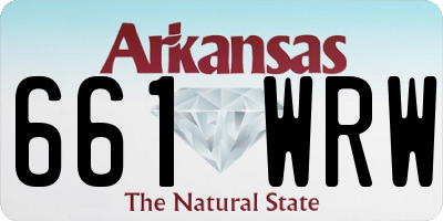 AR license plate 661WRW