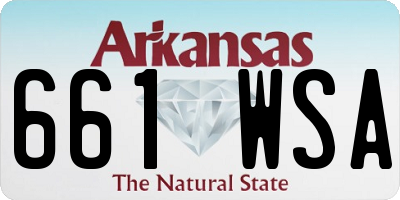 AR license plate 661WSA