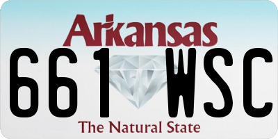 AR license plate 661WSC