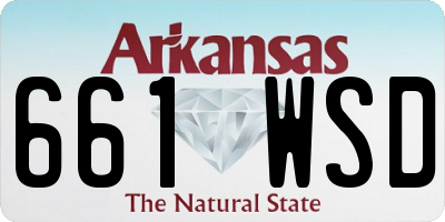 AR license plate 661WSD