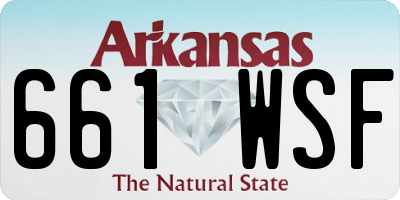 AR license plate 661WSF