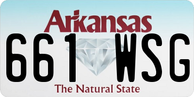 AR license plate 661WSG