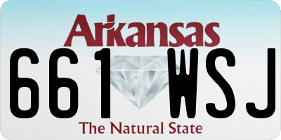 AR license plate 661WSJ