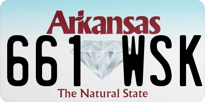 AR license plate 661WSK