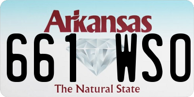 AR license plate 661WSO