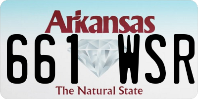 AR license plate 661WSR