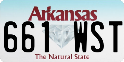 AR license plate 661WST