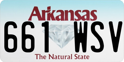 AR license plate 661WSV