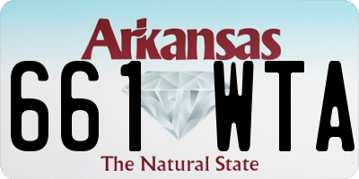 AR license plate 661WTA