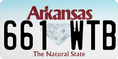 AR license plate 661WTB