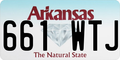 AR license plate 661WTJ