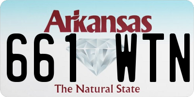 AR license plate 661WTN