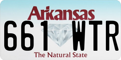 AR license plate 661WTR