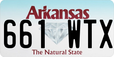 AR license plate 661WTX