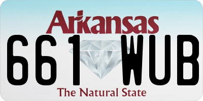 AR license plate 661WUB