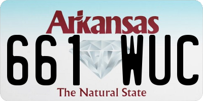 AR license plate 661WUC