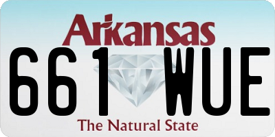 AR license plate 661WUE