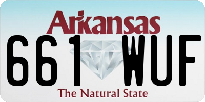 AR license plate 661WUF