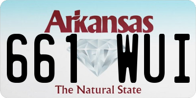 AR license plate 661WUI