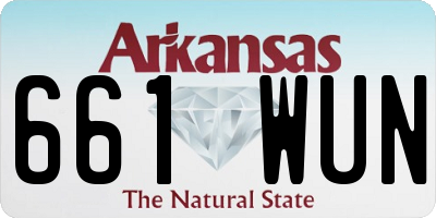 AR license plate 661WUN