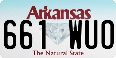 AR license plate 661WUO