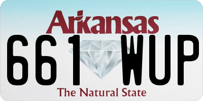 AR license plate 661WUP