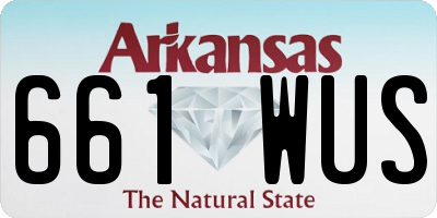 AR license plate 661WUS