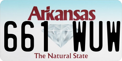 AR license plate 661WUW