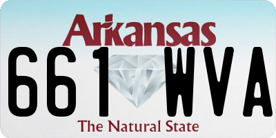 AR license plate 661WVA