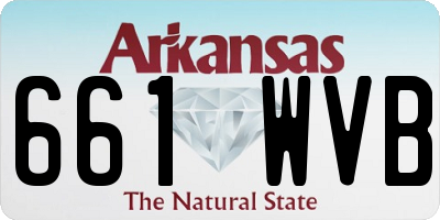 AR license plate 661WVB