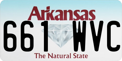 AR license plate 661WVC