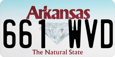 AR license plate 661WVD