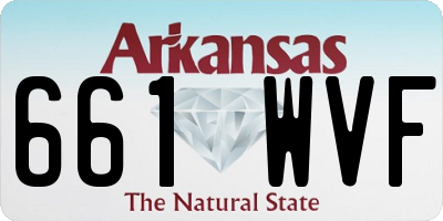 AR license plate 661WVF