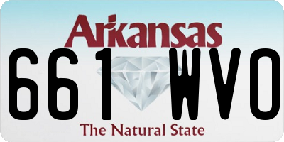 AR license plate 661WVO