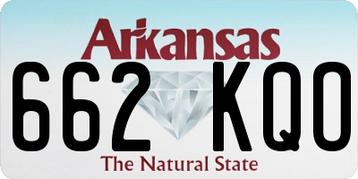 AR license plate 662KQO