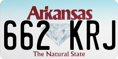 AR license plate 662KRJ
