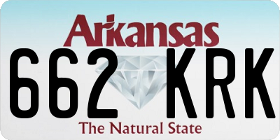 AR license plate 662KRK