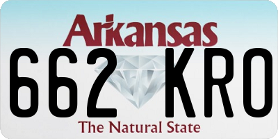 AR license plate 662KRO