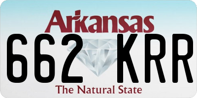 AR license plate 662KRR