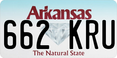 AR license plate 662KRU