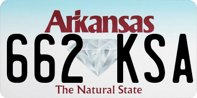 AR license plate 662KSA