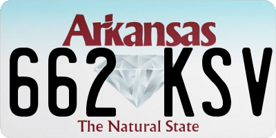 AR license plate 662KSV