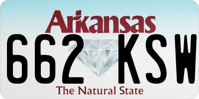 AR license plate 662KSW