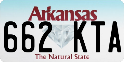 AR license plate 662KTA