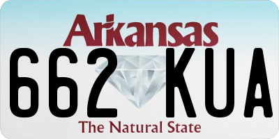 AR license plate 662KUA