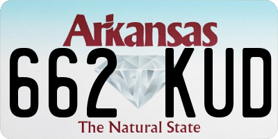 AR license plate 662KUD